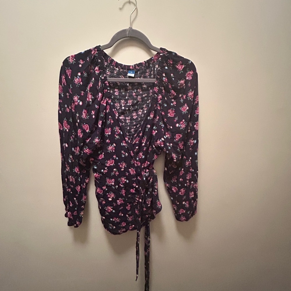 Old Navy Floral Cross Top